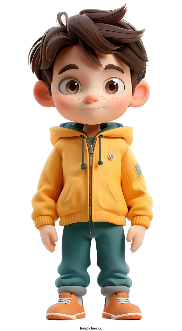 [Transparent Background PNG]Cute 3D cartoon boy character