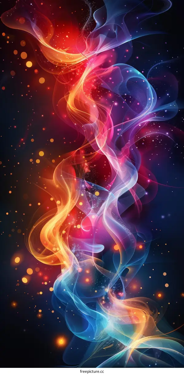 Colorful Smoke Art Abstract Background