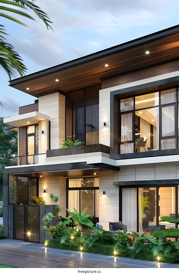 A modern minimalist villa