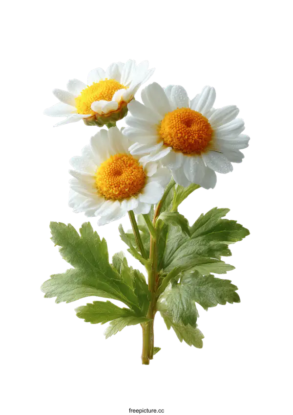 [Transparent Background PNG]Closeup of a Bouquet of White Daisies
