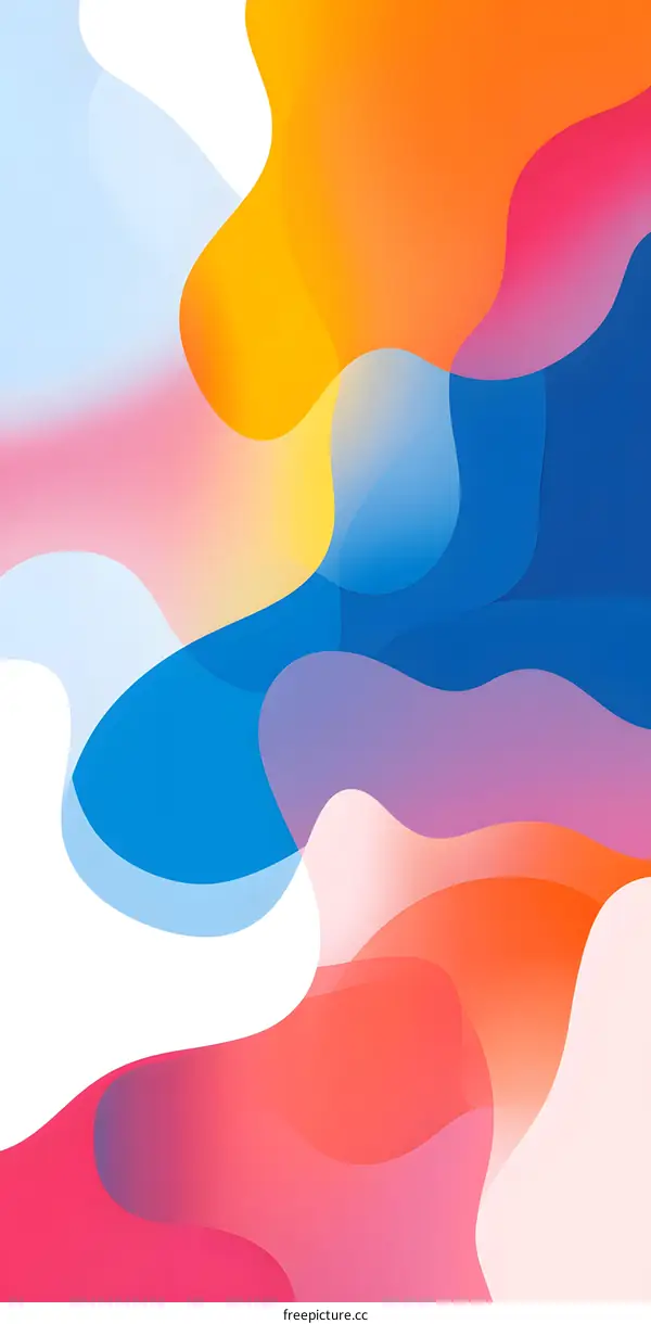 Abstract Background with Colorful Fluid Shapes