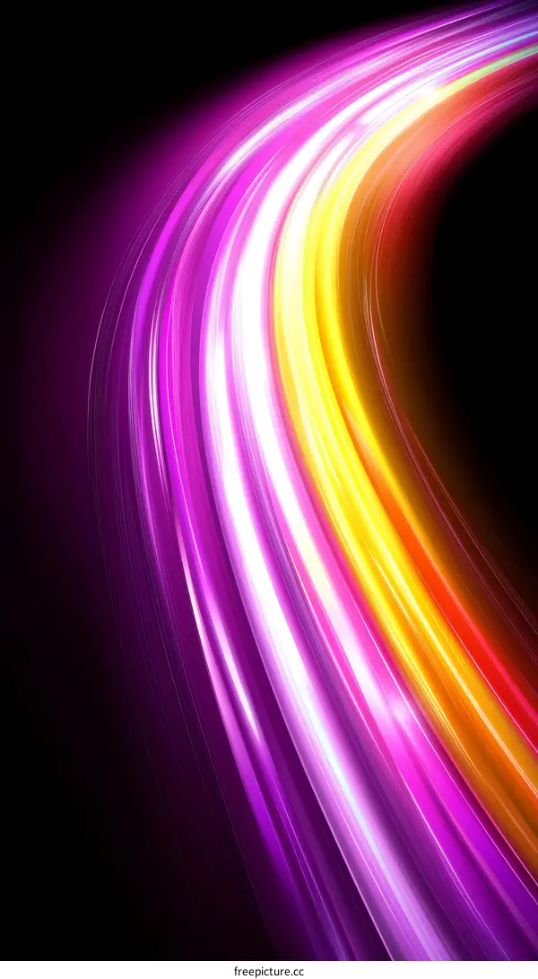 Abstract Colorful Light Trails Background
