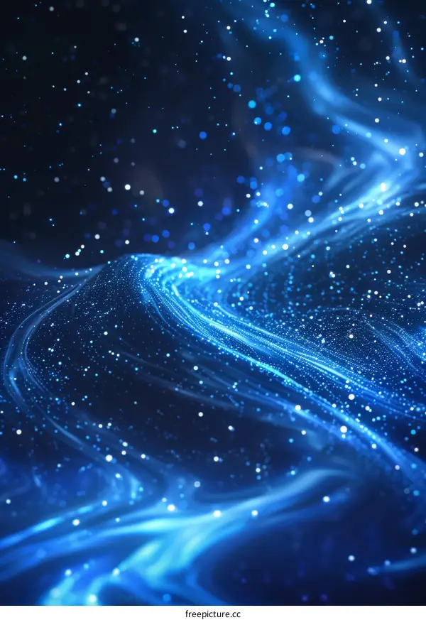 Abstract Blue and Black Digital Art Background