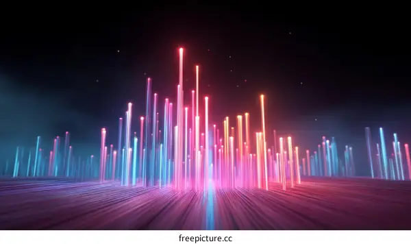 Abstract Neon Cityscape Illustration