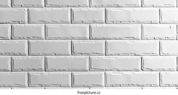 White Brick Wall Surface Texture Canvas