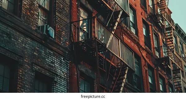 Old Brick Building with Fire Escape
