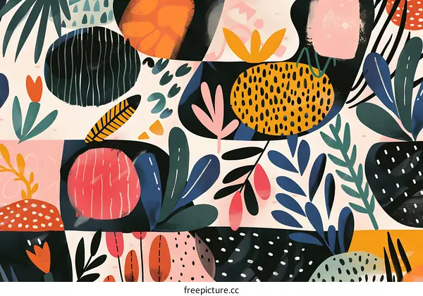 Abstract Floral Pattern Background Illustration