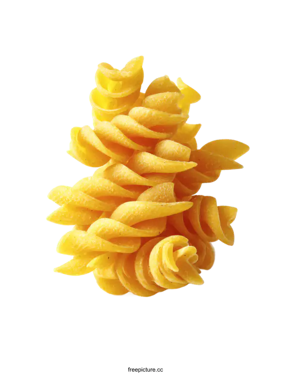 [Transparent Background PNG]Closeup of Spiral Pasta