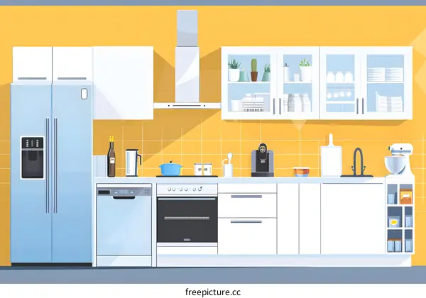 Modern Kitchen Interior Design Illustration