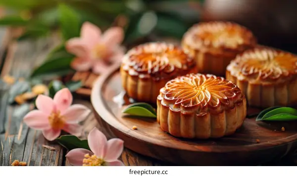 Delicious mooncakes for the Mid-Autumn Festival
