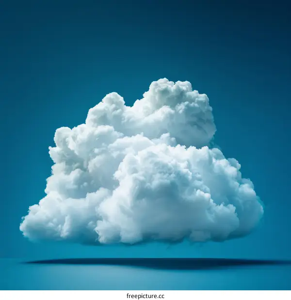 Ethereal White Cloud Floating on Azure Sky