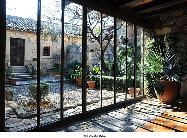Courtyard of the Calatrava house in Almagro, Spain