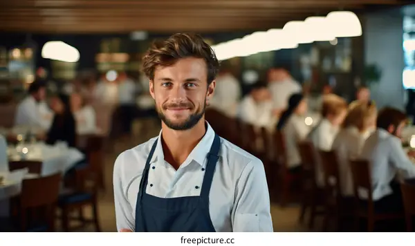 Portrait of a male chef in a restaurant