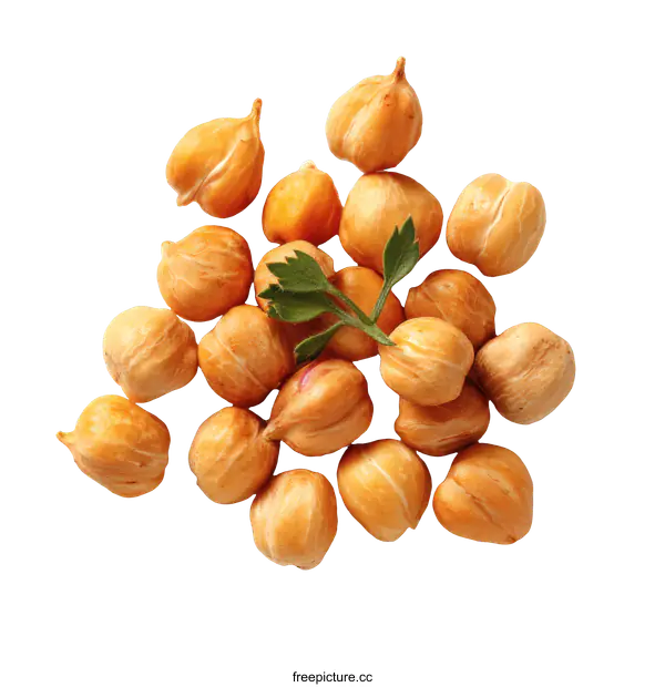[Transparent Background PNG]Roasted Chickpeas with Herbs Close Up