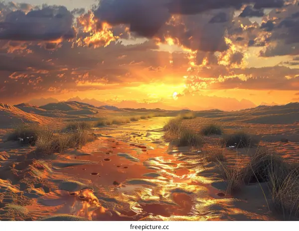 Stunning Desert Sunset Landscape