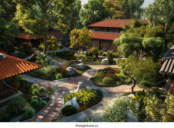 Zen Garden Tranquility: Harmony and Minimalism in Nature