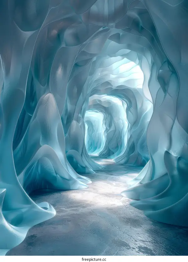 Mystical Glowing Ice Cave