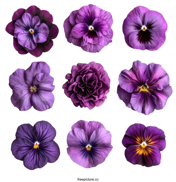 [Transparent Background PNG]Floral Arrangement of Purple Flowers