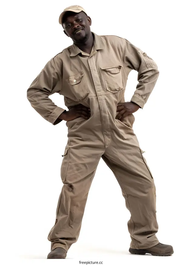 Portrait of an African Man in Workwear