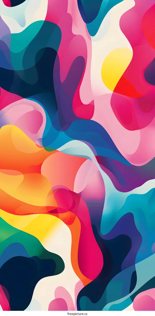 Abstract Colorful Background with Fluid Shapes