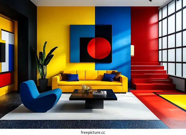 Colorful Modern Living Room Interior Design