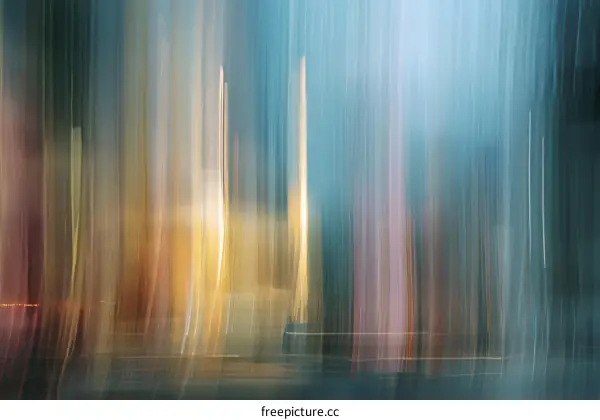 Abstract City Lights Motion Blur