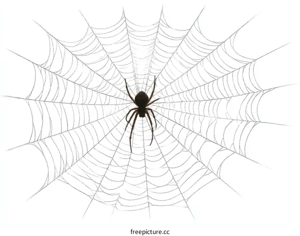 Spiderweb and spider illustration