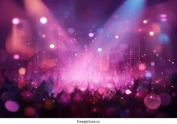 City Night Crowd Event Illustration