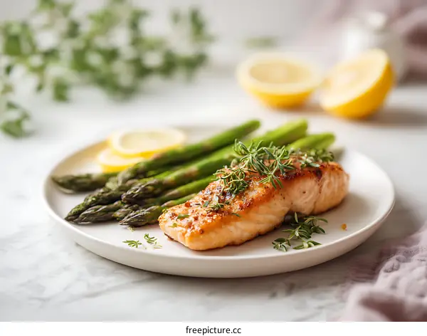 Delicious Baked Salmon with Asparagus and Lemon