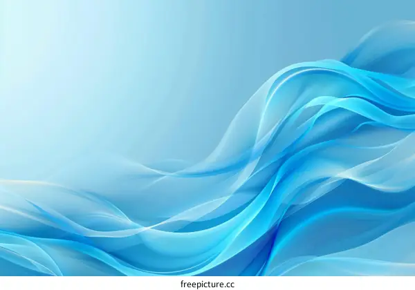 Blue Wavy Abstract Background