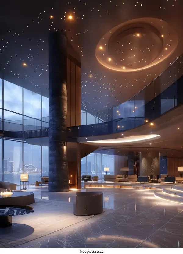 Grand Lobby in Shanghai Mandarin Oriental Hotel