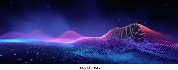 Abstract Digital Landscape Data Visualization