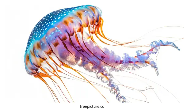 Stunning and Colorful Jellyfish with Long Tentacles