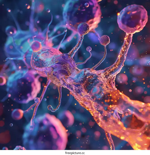 Abstract illustration of a neuron