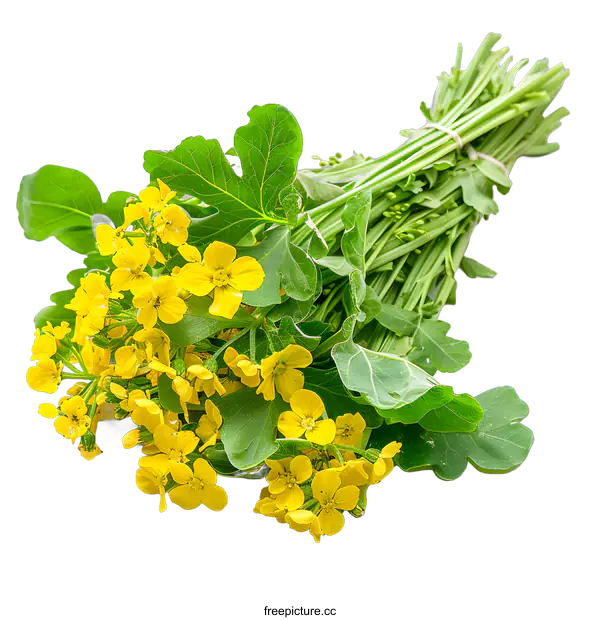 [Transparent Background PNG]Yellow Flowers with Green Leaves Bouquet