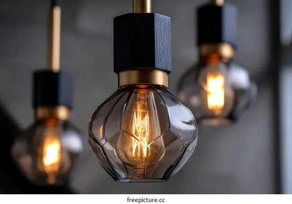 Modern Pendant Lamps with Geometric Glass Shades