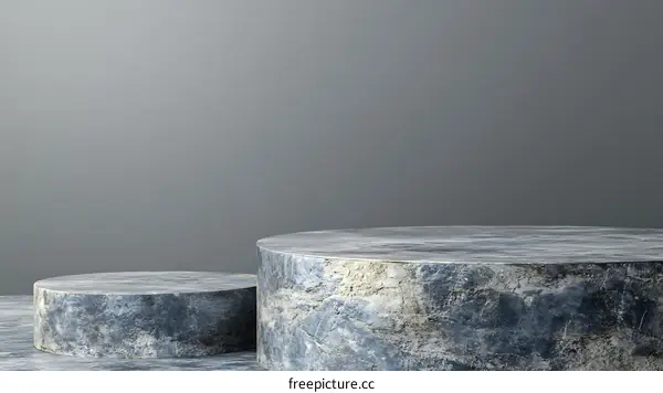 Modern Grey Marble Product Display Platform