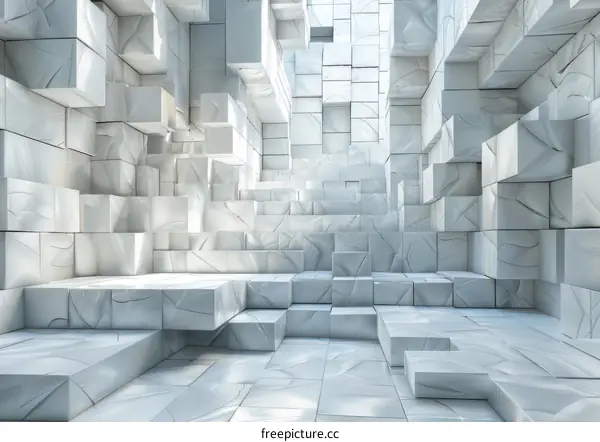 The interplay of light and shadow: The artistic beauty of geometric space