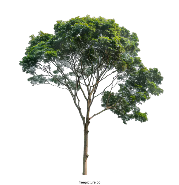 [Transparent Background PNG]Isolated Green Tree with White Background