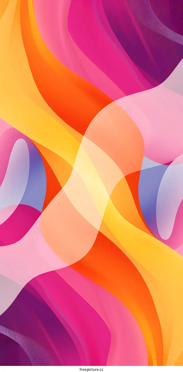 Abstract Colorful Curved Lines Background
