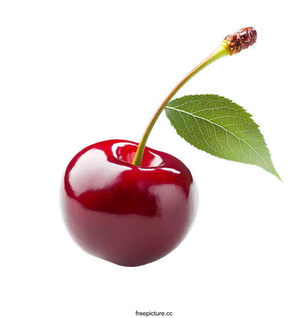[Transparent Background PNG]Fresh Red Cherry Isolated on transparent background
