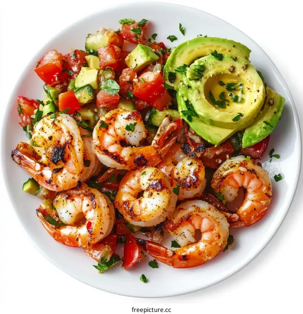 Grilled Shrimp with Avocado Salsa