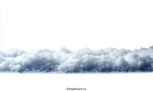 Winter Snow Pile Isolated on White Background