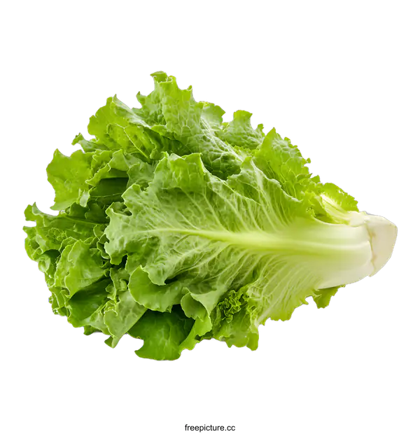 [Transparent Background PNG]Fresh Green Lettuce Isolated on White Background