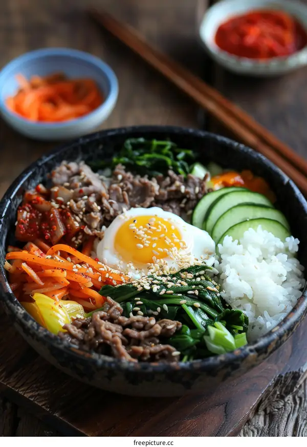 Korean Bibimbap, Food Photography, Korean Cuisine
