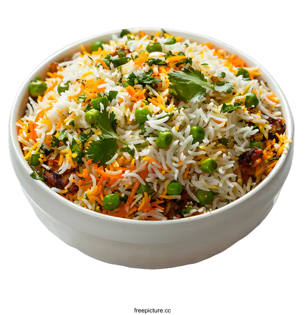 [Transparent Background PNG]Chicken Biryani Rice Bowl