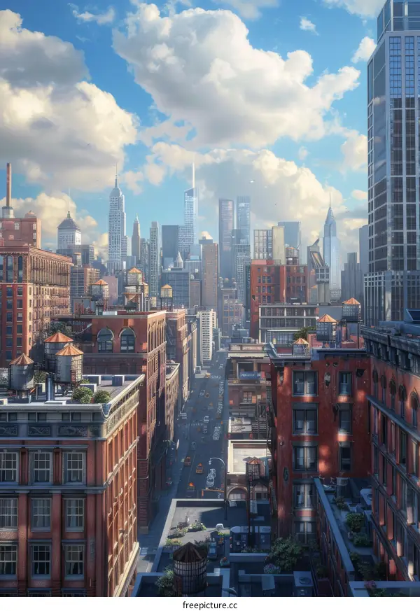 Urban Skyline Cityscape Illustration