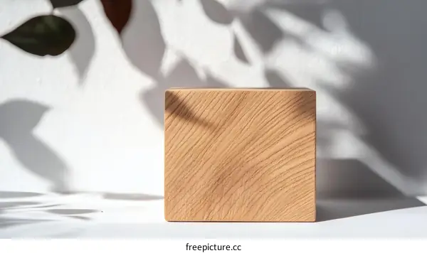 Wooden Block Product Display with Natural Light