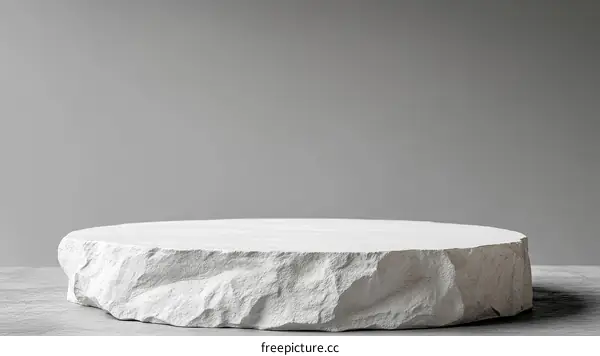Abstract White Stone Product Display Stand
