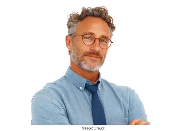 [Transparent Background PNG]Confident Businessman Portrait